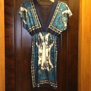 *REDUCED PRICE* Blue and white dress