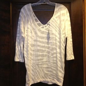 Cream striped top