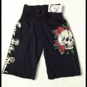 Ed Hardy Skull & Roses Drawstring Short XS