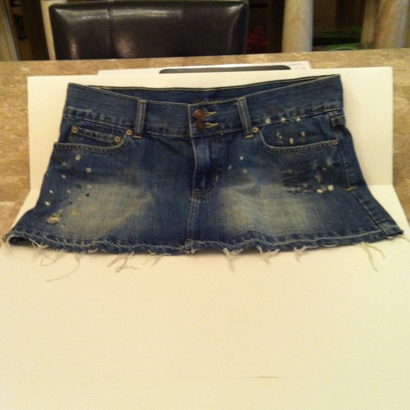 Denim mini skirt