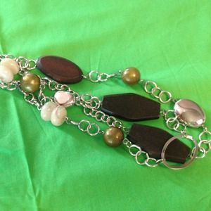 Vintage chunky costume beaded necklace