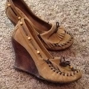 Moccasin wedges size 8- price reduced
