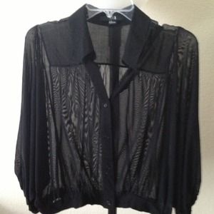 Black Sheer Blouse