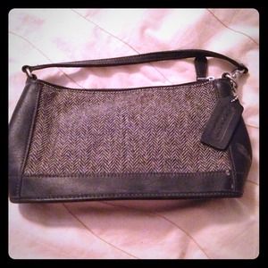 Coach mini tweed shoulder bag
