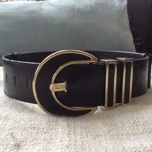 Guess- Black&Gold Adjustable Belt