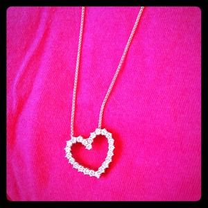 💎16k white gold chain with REAL diamond slider 💎