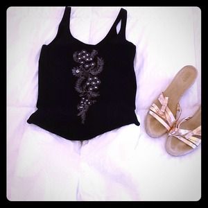 *** SOLD *** Cute black sequined tank