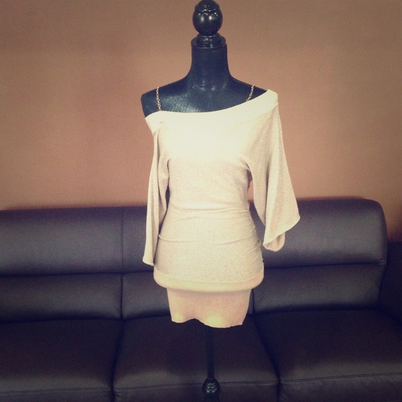 Goldish nude dress & Black from Bebe