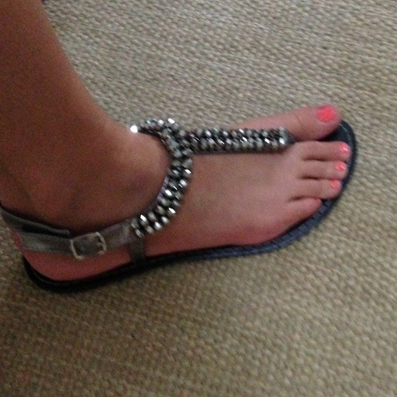 Charming Charlie's beaded sandals - Picture 4 of 4