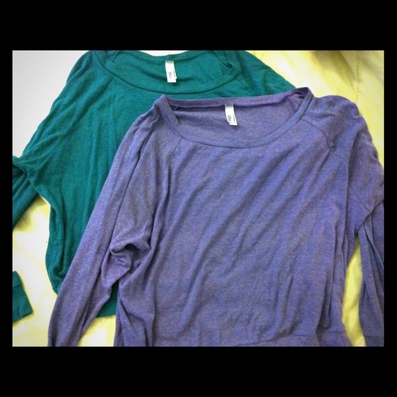 SOLD American Apparel long sleeves shirt GREEN
