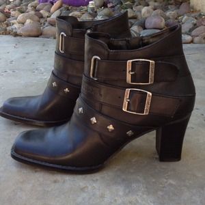 Harley-Davidson Black Leather Bootie