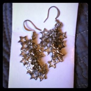 Star dangly earrings
