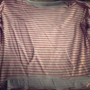 Lane Bryant sweater coral and white