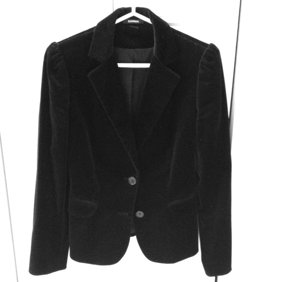 Express velvet / velour black blazer / jacket