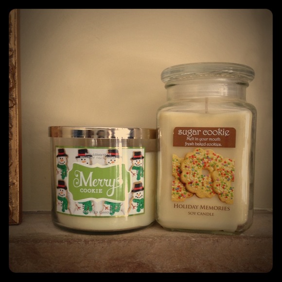 "TRADED" ~ 2 glass jar candles- both cookie scent.