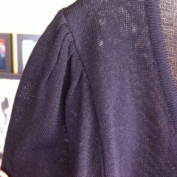 ✅REDUCED! Cute black cardigan w/rhinestone buttons - Picture 3 of 3