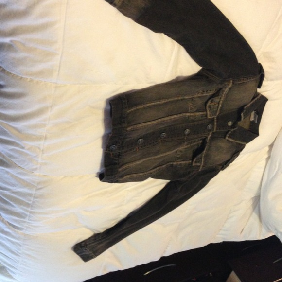 Black jean jacket size M - Picture 2 of 4