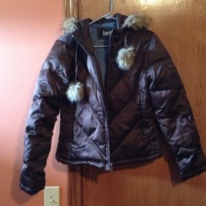 BUNDLED      REDUCED!!!!  Dark brown puffer jacket