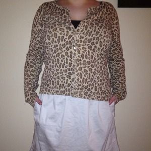 Gap leopard cardigan