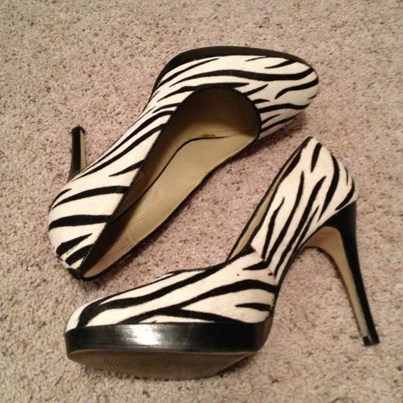 Steve Madden zebra stripe high heels. - Picture 3 of 4