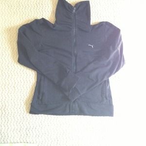 black puma running sweater