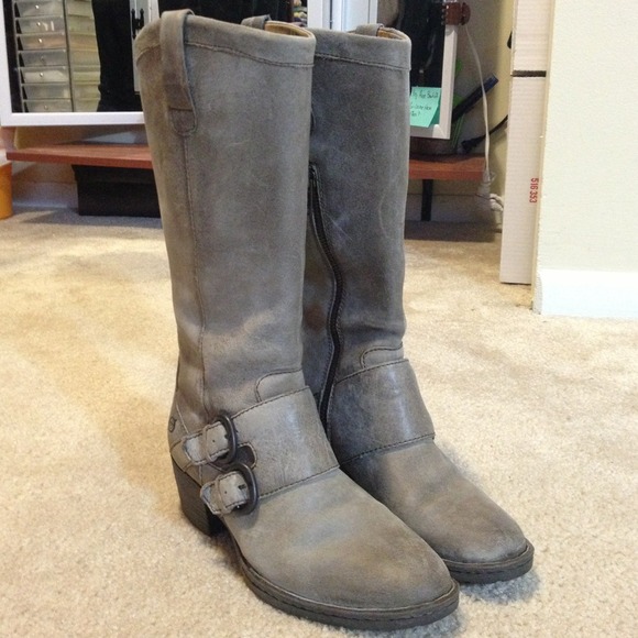 Born brushed leather boots