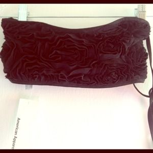 American Apparel 3D Flower Bandeau Top Sz M Black