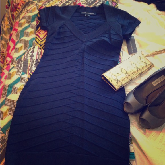 French Connection Dresses & Skirts - French connection navy bandage dress!