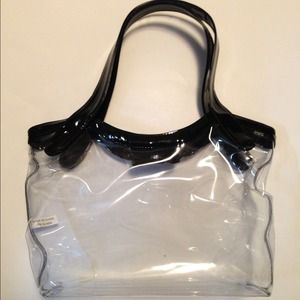 Clear thick plastic tote
