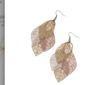 Multitone leaf earrings