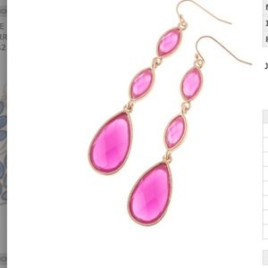 Pink stone earrings