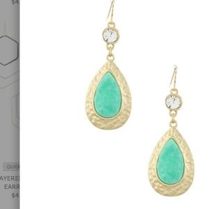 Teal earrings