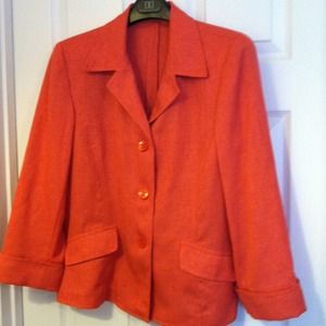 Amazing orangey coral jacket w sheen