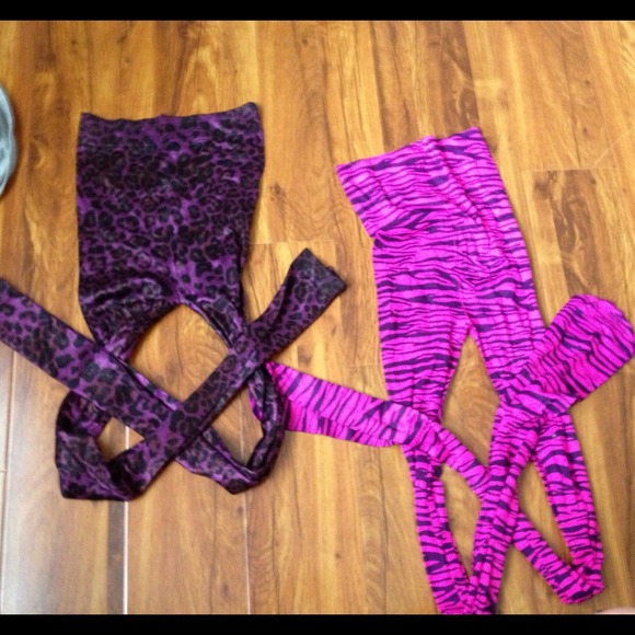 Leopard cheetah print and zebra print tights