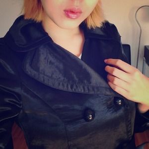 ⭕⭕price reduced❗❗Black long silk classy dress coat