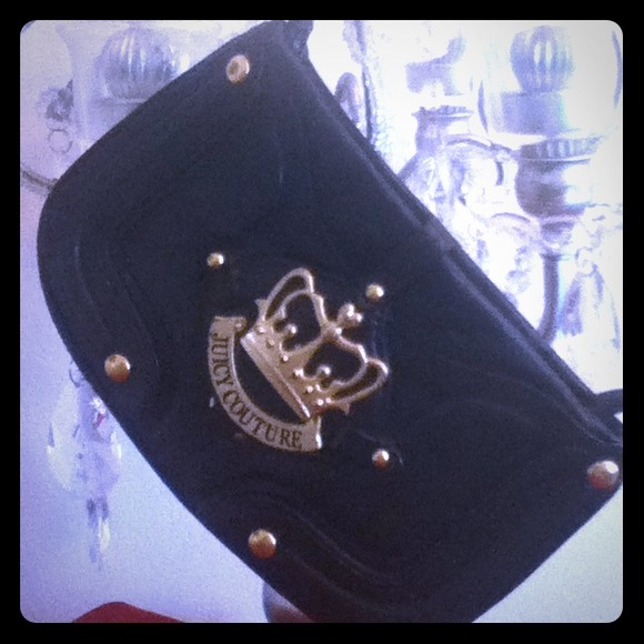 Juicy couture Wristlet black and gold
