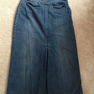 Long Denim Skirt