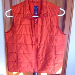 Burnt Orange Gap Puffy Vest, sz XS