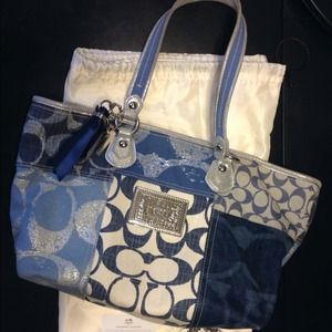 RESERVED! Authentic Coach Poppy Denim