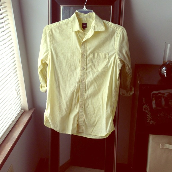 GAP Yellow Button Down Top