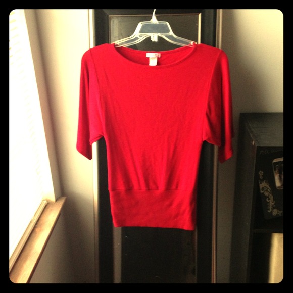 Body Central Red Capetop Light Weight Sweater