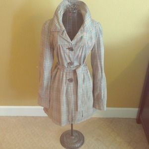 Plaid trench coat!
