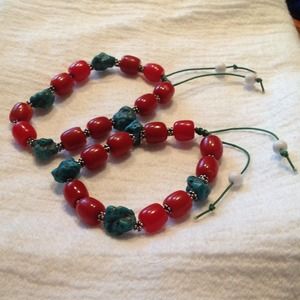 Brand new red & turquoise bracelet