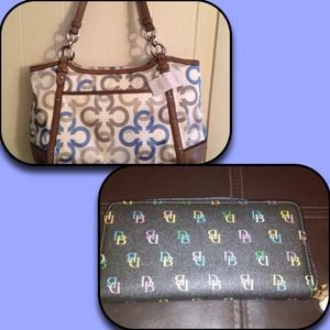 BUNDLED Coach handbag / Dooney & Bourke wallet.