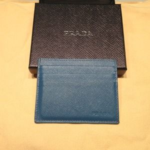 Authentic Prada Leather Credit Card Case