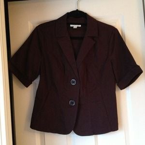 NWOT brown short sleeved jacket
