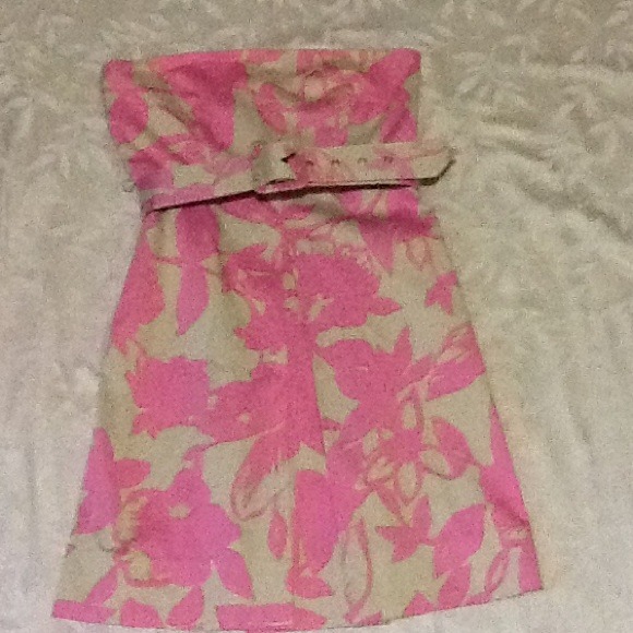 Cotton/Tan/Pink/Orange size 10 dress with pockets