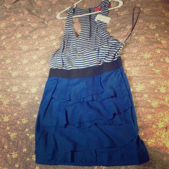 Blue summer dress.