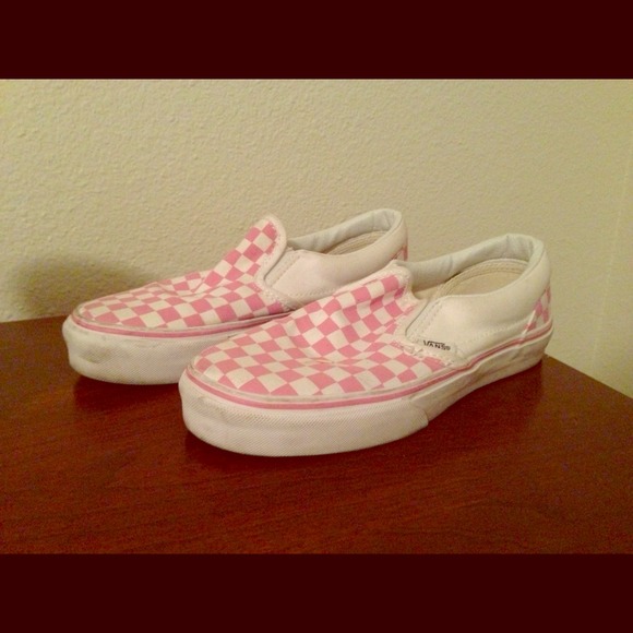 Vans Pink Checkered shoes