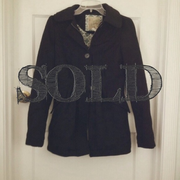 🚨 SOLD Billabong Black Pea Coat